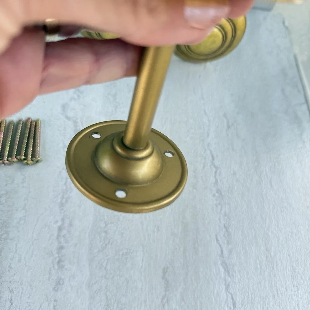 Set Of 4 Brass Tone Curtain Drapery Tiebacks 3